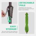 JEAREY 6.5x10 ft Rectangular Patio Umbrellas Rectangle Outdoor Umbrella with Push Button Tilt and Crank, Market Table Umbrella 6 Sturdy Ribs UV Protection for Poolside Garden Backyard Deck, Glass Green