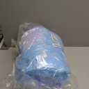 WINLIFE Shaggy Bedding Set - Faux Fur Flannel Furry Comforter, Microfiber Plush Comforters with Pastel Gradient Ombre Tie Dye Multicolor Pattern for Girls & Adults (3Pcs, Full, Purple Blue)