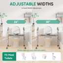 PopWise Raised Toilet Seat with Handles, 500 lb Anti-Wobble Frame, Easy to Install Toilet Seat Risers for Senior, Pregnant, Post-Surgery, Adjustable Height & Width Toilet Seat Riser, Fits Most Toilets