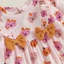 Halloween Baby Girl Outfit Infant Fall Clothes Long Sleeve Bubble Romper Pumpkin Bodysuit Jumpsuit with Headband (3-6 Months)