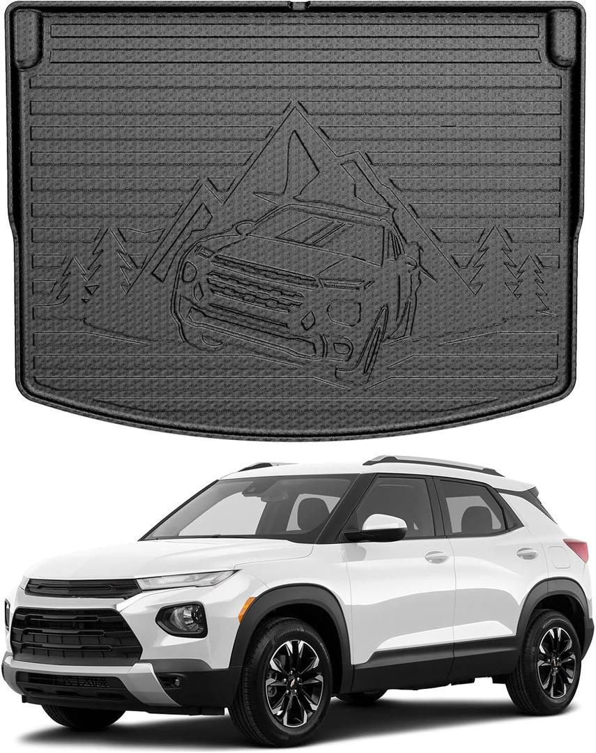Mixsuper Liner Custom Cargo Liner for Chevy Chevrolet Trailblazer AWD & FWD 2026 2025 2024 2023 2022 2021 Custom Fit Car Trunk Mat (Only Fit Cargo in Upper Deck Position)