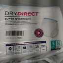 Dry Direct Super Overnight Underwear, Soft Cloth-Like Adult Diapers, Overnight Disposable Incontinence Protection - Small (Pack of 14)