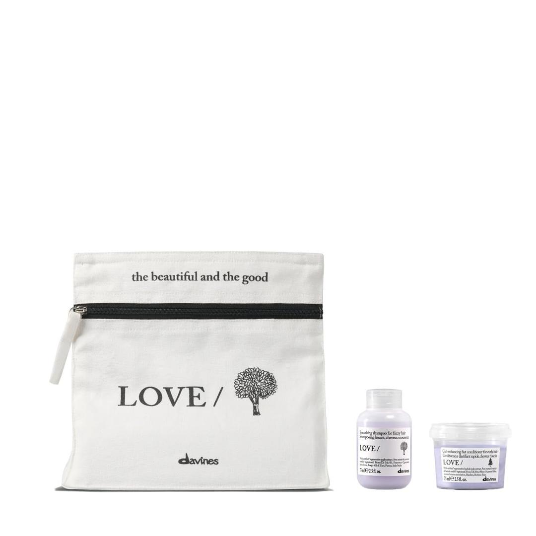 Davines LOVE/Smoothing Shampoo, Gentle Anti-Frizz Cleanser for Frizzy, Coarse or Unruly Hair - Promotes Straightening & Shine - Apple Pulp Formula for Soft, Tamed & Sleek Strands