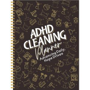 ADHD Cleaning Planner, Weekly and Monthly Organizing Planner with Cleaning Schedule and Checklist for Adults, Women for Household, Home, Kitchen, Bathroom, Bedroom Chores