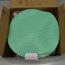 LONFFERY Tea Kettle for Stove Top, 2.5 Quart Whistling Tea Kettle, with Food Grade Stainless Steel and Wood Pattern Folding Handle, Turquoise