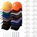 2 Pack Hat Organizer for Baseball Caps, Hat Hanger Holder Hold up to 16 Hat, Wall Hat Rack with Strong Adhesive, Multilayer Cap Storage Hooks for Closet Door and Bedroom (Beige-18)