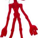 Dr.STONE Siren Head Plush Toys Limbs Movable Plush Toy Anime Black cat and Dog Doll Whistle Man Funny DollPlush Toys for Home Party Gift Birthday GiftRed