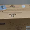 52" Outdoor Ceiling Fans with Lights and Remote Control,IP65 Wet Rated Waterproof Ceiling Fan with 6-Speed DC Motor, Farmhouse Gazebo Fan for Porch Patios PavilionBlack