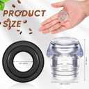 Lounsweer 2 Sets Percolator Parts Top and Washer Ring Compatible with Farberware Yosemite Coffee Percolators Replacement Transparent Coffee Pot Filters