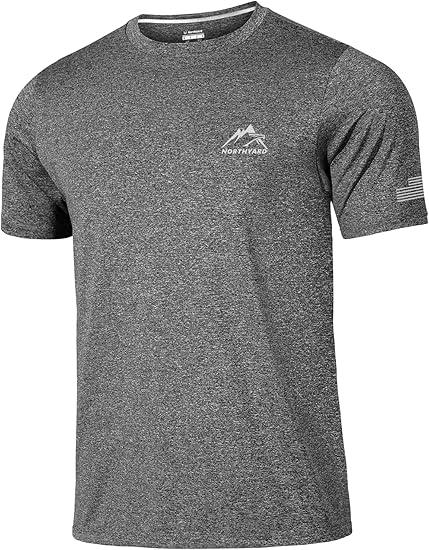NORTHYARD Men's UPF 50+ Sun Protection Shirt Short Sleeve Swim Rash Guard SPF UV Athletic Workout Running T-Shirt Medium