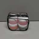 Kuangre Travel Containers for Toiletries, Silicone Cream Jars BPA-Free, TSA Approved 2oz Travel Size Containers, Leak-proof Silicone Jars with Lid for Cosmetic Face Hand Body Cream (4 Pack) (Pink)