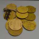 50 PCS Names of Jesus Christ Christmas Ornaments, 3 Inch Rustic Wood Religious Ornaments with Savior Names and Jesus Scene for Religious Gift, Christmas Tree Holiday Wedding Decor