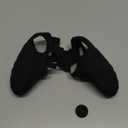 PlayVital Guardian Edition Anti-Slip Ergonomic Silicone Cover Case for ps5 Edge Controller, Soft Rubber Protector Skin for ps5 Edge Wireless Controller with Thumb Grip Caps - Black