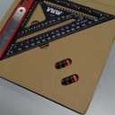 6-in-1 Carpenter Square 7 inch (1/8" Precision) Rafter Square Multi-Purpose Carpenter Tools:Square,Protractor, 1/16" Precision Steel Ruler,Marking Gauge,T-Bevel Gauge,Bubble Level