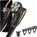 Back Shaver for Men: Electric Back Hair Trimmer with Foldable Ergonomic Handle, 6D 360° Floating Dual-Blade Head, Wet & Dry IPX6 Waterproof, Grooming Gift for Husband Dad Boyfriend