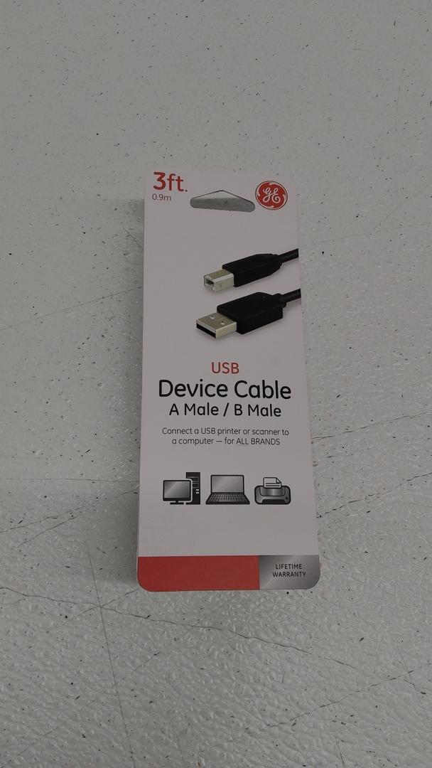 GE USB2: DEVICE CABLE3FT ATOB PLUGS 34501