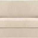 Turquoize Sofa Covers Washable 2 Piece Sofa Covers for 3 Cushion Couch Sofa Slipcovers Stretch Couch Covers Slip Covers with Elastic Bottom Feature Thick Jacquard Fabric (Sofa, Biscotti Beige)