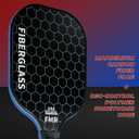 Pickleball Paddles Set of 2 with 4 Balls - USAPA Approved Fiberglass Surface, Lightweight, Non-Slip Grip - Premium Paddle Set for All Skill Levels Indoor & Outdoor (Black)