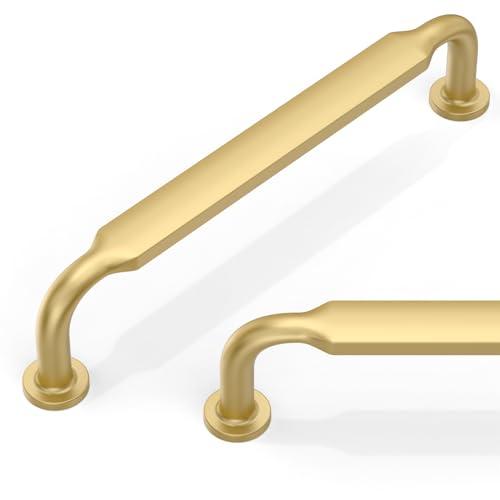 Talentedeco 10 Pack Brushed Gold Cabinet Pulls 5 Inch(128mm) Kitchen Cabinet Handles Cabinet Hardware for Drawer Pulls