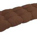 Blazing Needles Twill Tufted Bench Cushion, 60" x 19", Chocolate 1 Count