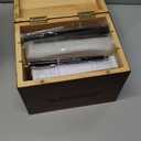 Wooden Recipe Box Set-Vintage Pine Recipe Box includes 100 Recipe Card 4x6 with Protectors,12 L-Dividers Pocket,24 Divider Tabs and 1 Pen, Recipe Card Holder Organizer to Write In Your Recipes