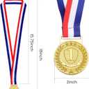 2 x Abaokai 1st, 2nd, 3rd Award Medals, Winner Medals, Metal Award Medals with Smooth Ribbon, Perfect for School Competitions, Party, Students, Olympic Style 2 Inches