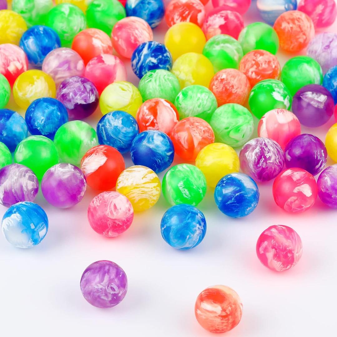 Sumind 100 Pcs Kids Small Bouncy Balls in Bulk Rubber High Bouncing Balls for Baby Toddler Birthday Party Favors Gift Game Prizes Vending Machines Fillers Outdoor Activities (0.98 Inch)