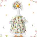 Goose Outfit Flower Lawn Porch Goose Clothes for 23" Large Statue Outdoor Patio Yard Lawn Art Decoration(Floral)
