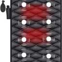 Full Body Massage Mat with Heat,10 Motors Vibrating Massage Mattress Pad, Back Massager Chair Pad for Neck Shoulder Lumbar Legs Muscle Relaxation Fatigue Relief, Home Use (Dark Grey)