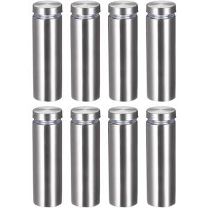 uxcell 3/4 Dia x 2-1/2"(19x62mm) Standoff Screws Wall Mount Sign Holders Acrylic Glass Nails 8pcs