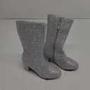 ABSOLEX Girl's Rhinestone Round Toe Knee High Chunky Low Heel Boot (12 Little Kid)