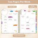 Teacher Planner 2026-2027, Jul 2026-Jun 2027 Academic Year, 8.5" x 11" Lesson Planner Book for Teacher Calendar, Spiral Bound Planners, Planning Stickers, Colorful Monthly Tabs, Leopard