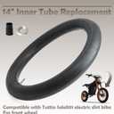 14" Front Inner Tube Replacement for Yozma IN10 for Yozma in 10 for Tuttio Soleil01 Electric Dirt Bike, E-Bike Motorcycle Inner Tubes Thickened Black