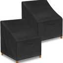 Outdoor Chair Covers Waterproof 2 Pack, High Back Patio Chair Covers for Outdoor Furniture Cover, Stacking Chair Cover Anti-UV, Snow Dust Wind-Proof, Patio Furniture Covers 32"×37"×36"