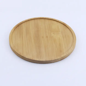 Decorative Trays for Pots Round Coasters Natural Grain Solid Serving Plate Tree Coaster Plant for
(4.5in)
