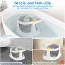 Baby Bath Seat for Babies 6 Months & Up - Bathtub Seats for Babies Sitting Up with Rinse Cup, Non-Slip, Comfortable, Infant Bath Essentials Gray (GREY)