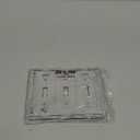 ENERLITES Screwless Triple Toggle Switch Wall Plate, Child Safe Light Switch Cover, Standard Size 3-Gang 4.68" x 6.53", Unbreakable Polycarbonate Thermoplastic, UL Listed, SI8813-GY, Glossy, Gray