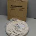 Bell Lamp Shades Set of 2, 6"Top x 13"Bottom x 10"High, Beige Shade Replacement for Table Lamps, Floor Lamps, Fabric Natural Linen Hand Crafted(Spider Fitter), Harp Holders Included, Assembly Required