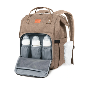 KeaBabies Baby Diaper Bag Backpack - Large Baby Bag for Boys, Girls, Waterproof Multi Function Travel Diaper Backpack with Changing Pad, Durable Travel Essentials for Moms and Dads (Coffee Brown)