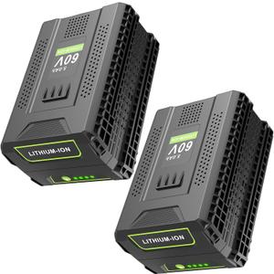 2 Packs 60V 5.0Ah Lithium Battery Replace for Greenworks 60V Battery, Compatible with Greenworks 60 Volt Batteries LB604, 2908502, LB6042, LB60A00, LB60A01, Fit for Green Works 60 Volt Power Tools