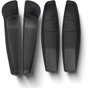 LUCKEASY 4PCS Door Side Storage Organizer for Tesla Model Y Juniper 2025 2026 Front & Rear Door Slot Pocket Box Insert Tray TPE for Model Y Juniper 2026 Accessories Black