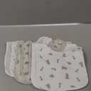 7 Pack Baby Cotton Absorbent Bibs for Drooling Teething (Lightgrey)