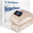 Westinghouse Electric Blanket Twin, Heated Blanket Twin Size with 10 Heating Levels and 1 to 12 Hours Heating Time Settings, Flannel to Sherpa Reversible, Machine Washable (62" x 84", Beige)