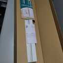 HOMEIDEAS 100% Linen Blackout French Door Curtains, Privacy Small Door Window Curtains, 26 X 20 Inch Shades for Front Window, Thermal Insulated Covering, 1 Panel, White