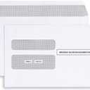 100 W2 Self-Seal Envelopes for W-2 4up Forms, Compatiable with QuickBooks Online, ADP Other Tax Software, 5 5/8 x 9, Security Tint, 100 Pack