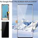 OLED for Google Pixel 7 Pro Screen Replacement for Pixel 7 Pro GE2AE Screen Display for Google Pixel 7 Pro LCD Touch Screen Repair Digitizer with Frame GFE4J GP4BC Black
