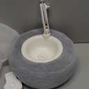 Viozon Tablet Stand Pillow, Compatible with 4.7"-13" Phone/Tablet, iPad, iPhone, Samsung, Google, Kindle, 360Adjustable Phone Holder for Bed with Soft Plush Fabric, and Detachable Bowl, Grey