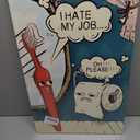 Funny Bathroom Canvas Wall Art Toothbrush And Toilet Paper Painting Picture Wall Decor Vintage Colorful Humor poster print Artwork for Bathroom Restroom Home Decoration (16L''x24W'')