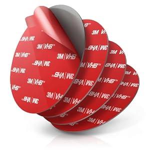 volport Sticky Adhesive Replacement for Dashboard Suction Cup Mount, 80mm (3.15") 4pcs Circle Double-Sided Extra Strong Adhesive Sticker Tapes for Dash/Camera/GPS/Ipad/Car Phone Sucker Holders