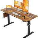 Agilestic Electric Standing Desk, 48 x 24 Inches Height Adjustable Desk, Sit Stand up for Work Office Home, Ergonomic Rising Computer Table with Memory Preset, Rustic Brown